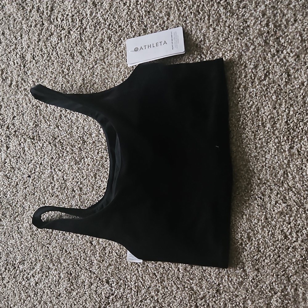 BRAND NEW | Athleta | Velvet Cut Out Crop A- C | Black